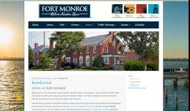 
							         Residential | Fort Monroe Authority								  
							    