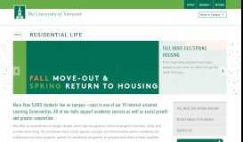 
							         Residential Life | Residential Life | The University of Vermont								  
							    