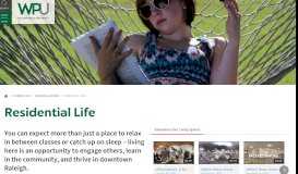 
							         Residential Life | William Peace University								  
							    