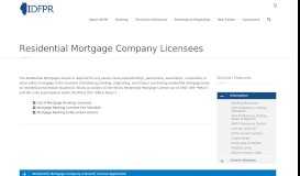 
							         Residential Mortgage Company Licensees - State of Illinois ...								  
							    