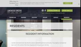 
							         Residents | Lakewood Greens								  
							    