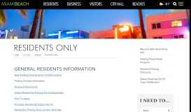 
							         Residents Only | City of Miami Beach								  
							    