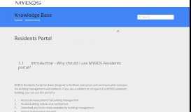 
							         Residents Portal - MYBOS Support								  
							    