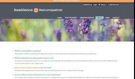 
							         Resilience Naturopathic FAQ - Resilience Naturopathic								  
							    