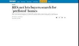 
							         RES.net lets buyers search for 'prelisted' homes - Inman								  
							    