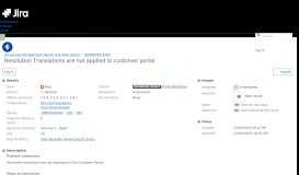 
							         Resolution Translations are not applied to customer portal								  
							    