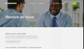 
							         Resolve an issue | Computershare Canada								  
							    