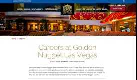 
							         Resort Careers & Casino Careers | Golden Nugget Las Vegas								  
							    
