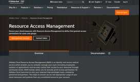
							         Resource Access Management (RAM): Secure Cloud Resources ...								  
							    