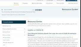 
							         Resource Center for Members - Memorial Hermann Health Solutions								  
							    