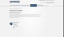 
							         Resource Center - Kemper Corporation								  
							    