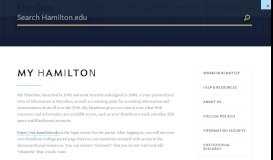 
							         Resource Center - My Hamilton - Hamilton College								  
							    