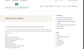 
							         RESOURCE LINKS - Brandywine Urology Consultants								  
							    