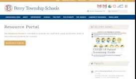
							         Resource Portal - Perry Township Schools								  
							    
