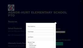 
							         Resources – Agnor-Hurt Elementary School PTO								  
							    