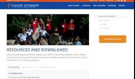 
							         Resources and Downloads | Calvary Lutheran School								  
							    