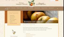 
							         Resources and Links | Albemarle Ciderworks & Vintage Virginia Apples								  
							    