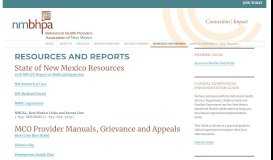 
							         Resources and Reports – New Mexico Behavioral Health Providers ...								  
							    