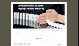 
							         Resources - Anticorruption experts: Fighting corruption and bribery								  
							    