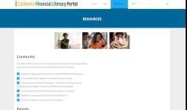 
							         Resources – California Financial Literacy Portal								  
							    