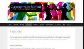 
							         Resources - Classrooms in Motion								  
							    