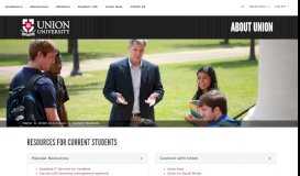 
							         Resources for Current Students | Union University, a Christian College ...								  
							    