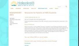 
							         Resources for HWS Parents - Haleakala Waldorf School								  
							    