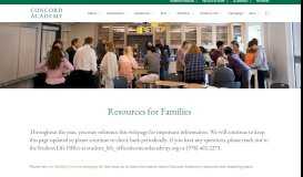 
							         Resources for Parents - Concord Academy								  
							    