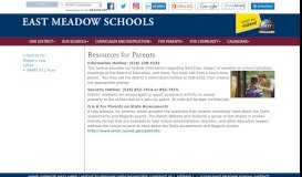 
							         Resources for Parents - East Meadow School District For Parents								  
							    