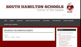 
							         Resources For Parents/Students | South Hamilton Schools								  
							    