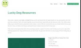 
							         Resources For Pet Parents & Dog Lovers - Lucky Dogs								  
							    