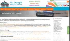 
							         Resources for Small Business | St. Joseph Public Library								  
							    