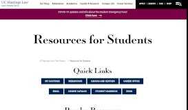 
							         Resources for Students - UC Hastings College of the Law								  
							    