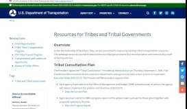 
							         Resources for Tribes and Tribal Governments | US Department of ...								  
							    
