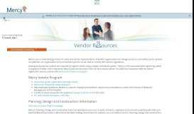 
							         Resources for Vendors Doing Business with Mercy | Mercy								  
							    