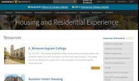
							         Resources | Housing and Residential Education | Vanderbilt University								  
							    