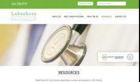 
							         Resources - Lakeshore Internal Medicine								  
							    