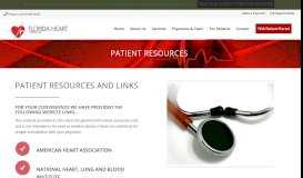 
							         Resources & Links for Patients | Florida Heart Associates								  
							    