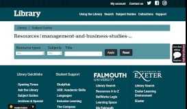 
							         Resources | management-and-business-studies-portal | Library								  
							    