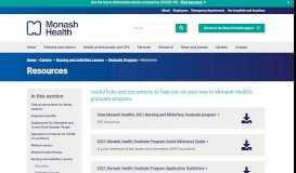 
							         Resources - Monash Health								  
							    
