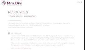 
							         Resources | Mrs. Divi								  
							    