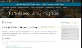 
							         Resources | Parents and Family Programs | Vanderbilt University								  
							    