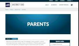 
							         Resources / Parents - District 300								  
							    