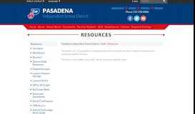 
							         Resources - Pasadena Independent School District - Pasadena ISD								  
							    