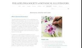 
							         Resources - PHILADELPHIA SOCIETY of BOTANICAL ILLUSTRATORS								  
							    