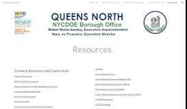 
							         Resources - Queens North								  
							    