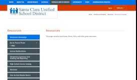 
							         Resources / Resources Homepage - Santa Clara Unified School District								  
							    
