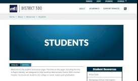 
							         Resources / Students - District 300								  
							    