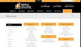 
							         Resources • Temple College								  
							    