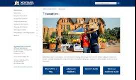 
							         Resources - Undergraduate Admissions | Montana State University								  
							    